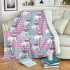 Bulldog Heart Sunglasses Pattern Print Blanket-grizzshop