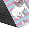 Bulldog Heart Sunglasses Pattern Print Floor Mat-grizzshop