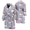 Bulldog Heart Sunglasses Pattern Print Men Long Robe-grizzshop