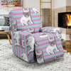 Bulldog Heart Sunglasses Pattern Print Recliner Cover-grizzshop