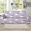 Bulldog Heart Sunglasses Pattern Print Sofa Covers-grizzshop