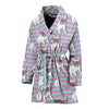 Bulldog Heart Sunglasses Pattern Print Women Long Robe-grizzshop