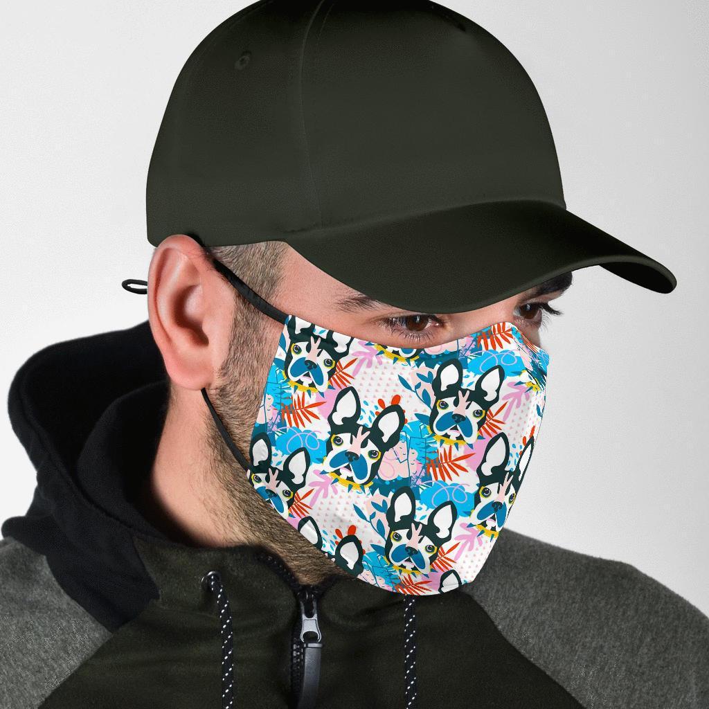 Bulldog Paint Pattern Print Face Mask-grizzshop