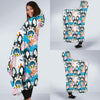 Bulldog Paint Pattern Print Hooded Blanket-grizzshop