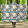 Bulldog Paint Pattern Print Hooded Blanket-grizzshop