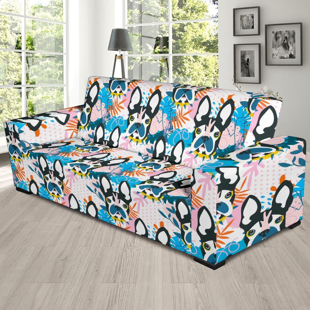 Bulldog Paint Pattern Print Sofa Covers-grizzshop