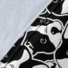 Bulldog Pattern Print Blanket-grizzshop