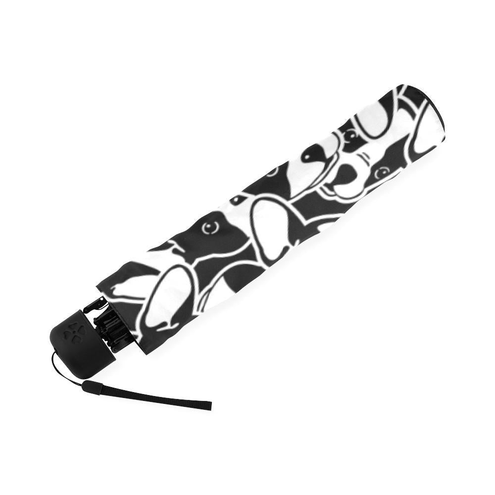 Bulldog Pattern Print Foldable Umbrella-grizzshop