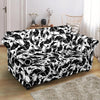 Bulldog Pattern Print Loveseat Cover-grizzshop