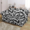 Bulldog Pattern Print Loveseat Cover-grizzshop