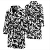 Bulldog Pattern Print Men Long Robe-grizzshop