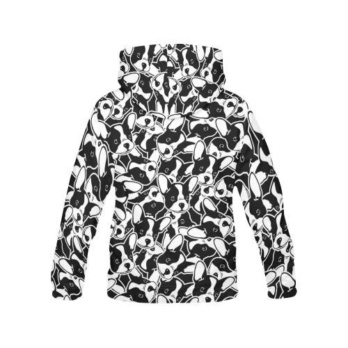 Bulldog Pattern Print Men Pullover Hoodie-grizzshop