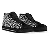 Bulldog Pattern Print Men Women's High Top Shoes-grizzshop