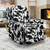 Bulldog Pattern Print Recliner Cover-grizzshop