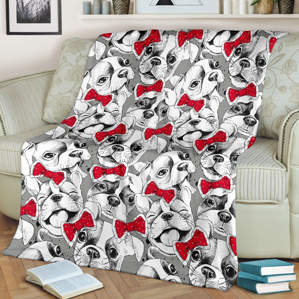 Bulldog Tuxedo Pattern Print Blanket-grizzshop