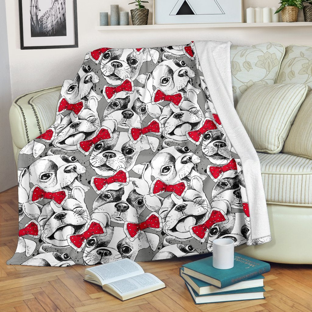 Bulldog Tuxedo Pattern Print Blanket-grizzshop