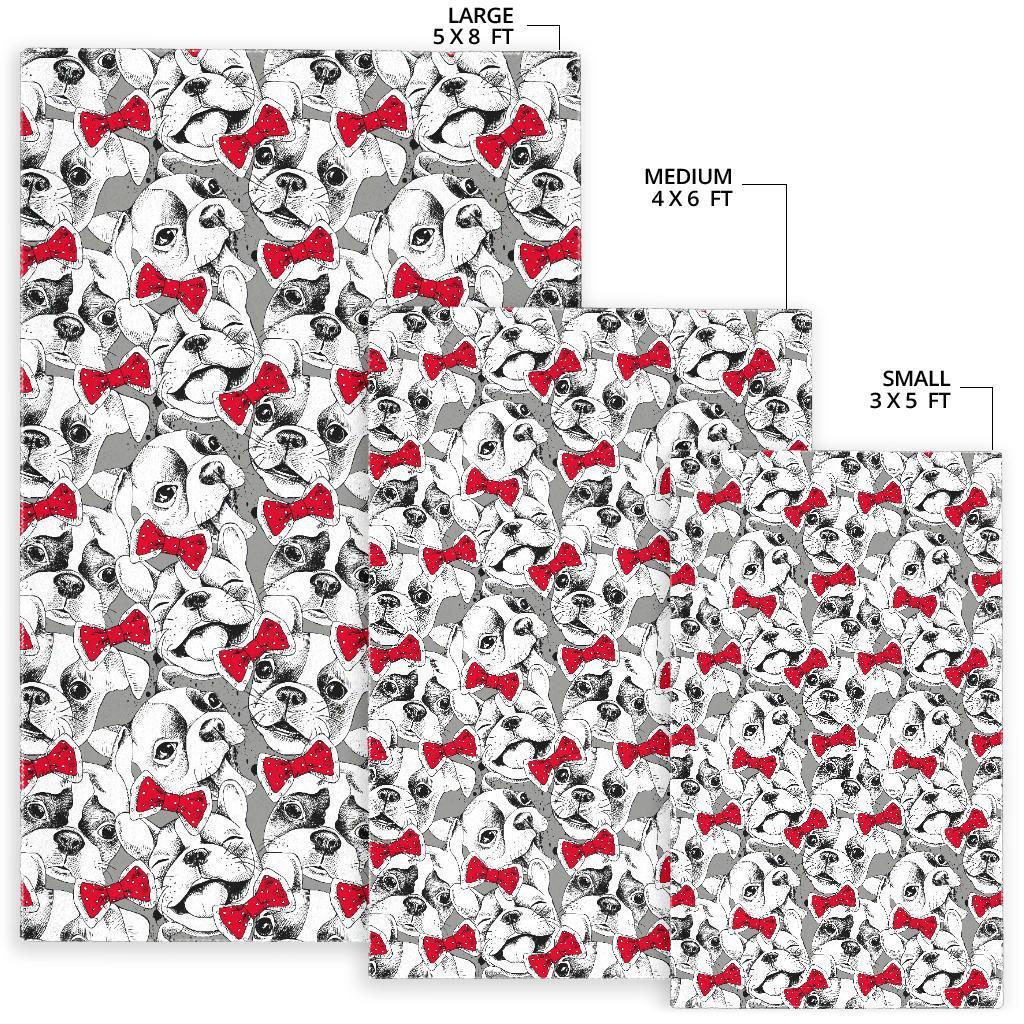 Bulldog Tuxedo Pattern Print Floor Mat-grizzshop