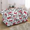 Bulldog Tuxedo Pattern Print Loveseat Cover-grizzshop