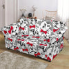 Bulldog Tuxedo Pattern Print Loveseat Cover-grizzshop