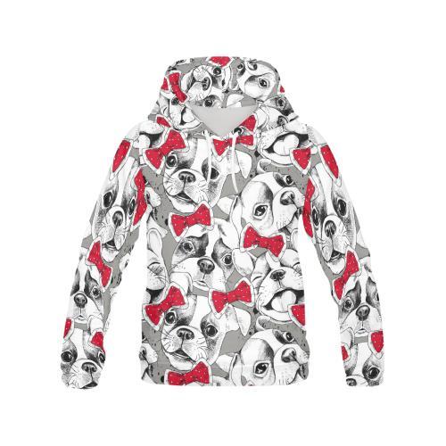 Bulldog Tuxedo Pattern Print Men Pullover Hoodie-grizzshop