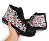 Bulldog Tuxedo Pattern Print Men Women's High Top Shoes-grizzshop