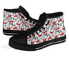 Bulldog Tuxedo Pattern Print Men Women's High Top Shoes-grizzshop