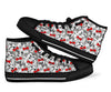 Bulldog Tuxedo Pattern Print Men Women's High Top Shoes-grizzshop