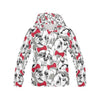 Bulldog Tuxedo Pattern Print Women Pullover Hoodie-grizzshop