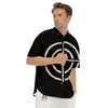 Bullseye Target Grunge Print Men's Short Sleeve Shirts-grizzshop