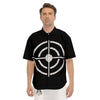 Bullseye Target Grunge Print Men's Short Sleeve Shirts-grizzshop