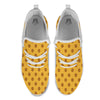 Bullseye Target Orange Print Pattern White Athletic Shoes-grizzshop