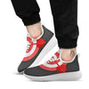 Bullseye Target White And Red Print White Athletic Shoes-grizzshop