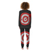 Bullseye Target White And Red Print Women's Pajamas-grizzshop