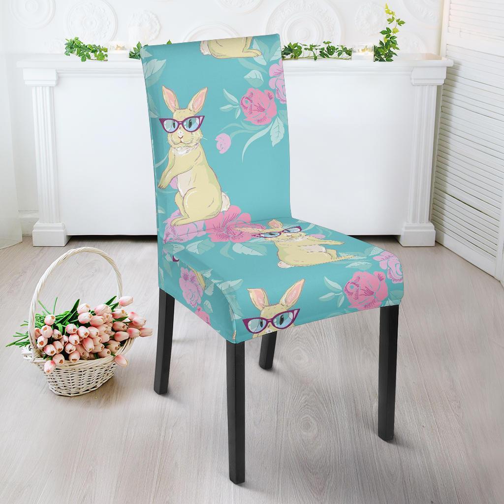 Bunny Rabbit Print Pattern Chair Cover-grizzshop