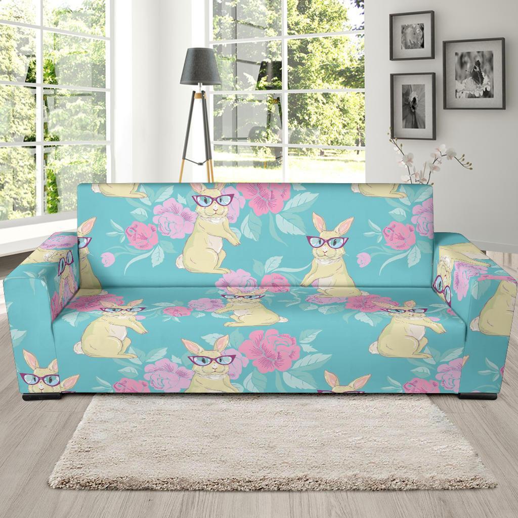 Bunny Rabbit Print Pattern Sofa Covers-grizzshop