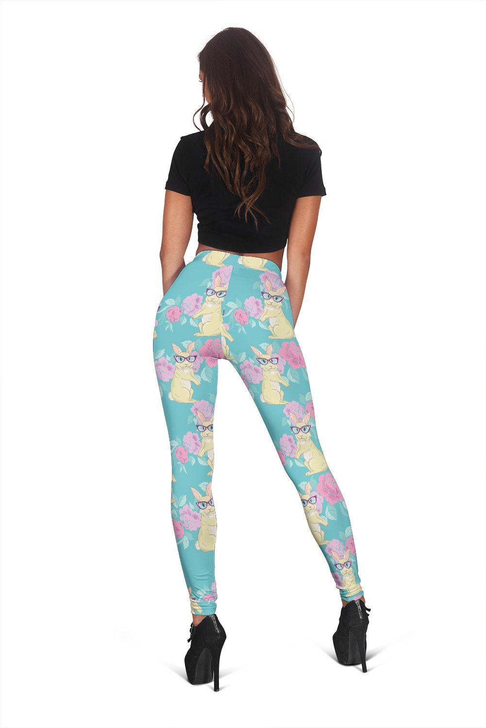 Bunny Rabbit Print Pattern Women Leggings-grizzshop