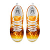Burning Apocalyptic Planet Earth Print White Sneaker-grizzshop