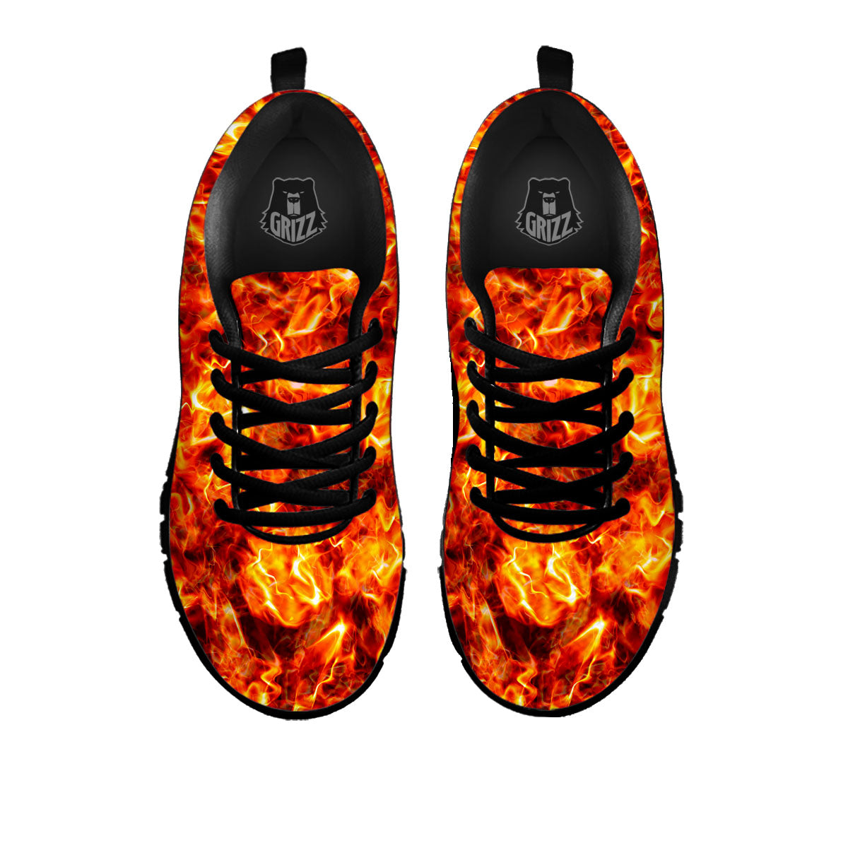 Burning Lava Print Black Sneaker-grizzshop