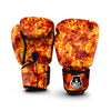 Burning Lava Print Boxing Gloves-grizzshop