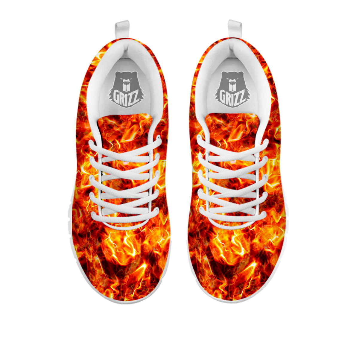 Burning Lava Print White Sneaker-grizzshop
