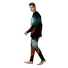 Burning Planet Print Men's Pajamas-grizzshop