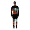 Burning Planet Print Men's Pajamas-grizzshop