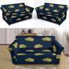 Bus School Pattern Print Loveseat Cover-grizzshop