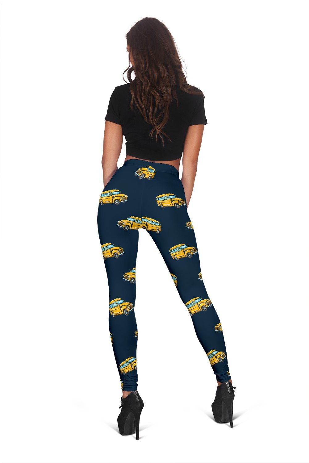 Bus School Print Pattern Women Leggings-grizzshop