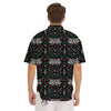 Butterflies And Skeletons of Bats Print Pattern Men's Short Sleeve Shirts-grizzshop