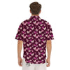 Butterfly And Girly Heart Print Pattern Men's Short Sleeve Shirts-grizzshop