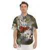 Butterfly Blossom Flower Print Men's Short Sleeve Shirts-grizzshop