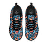 Butterfly Blue And Orange Print Black Sneaker-grizzshop