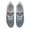 Butterfly Blue And Orange Print White Athletic Shoes-grizzshop