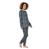 Butterfly Blue And Orange Print Women's Pajamas-grizzshop